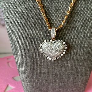 Cadena de corazón 18 k gold plated